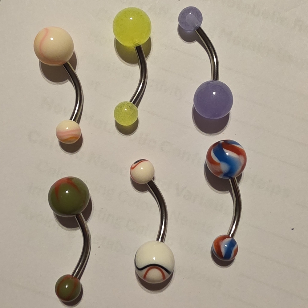 Colorful Belly Button Rings Set